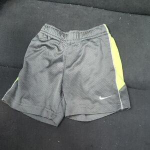 Nike Kids Charcoal and Lime Shorts